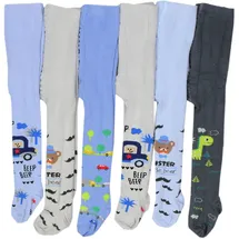 TupTam Baby Jungen Strickstrumpfhose 6er Pack, Farbe: Farbenmix 2, Größe: 80-86 - 80-86