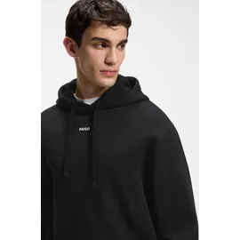 Hugo Kapuzensweatshirt "Dapo", Herren, Gr. XL, schwarz001, Sweatware, Obermaterial: 100% Baumwolle, unifarben, relaxed fit normal, Rundhals, Bündchen, Sweatshirts, Kapuze mit Kordelzug, Relaxed Fit, HUGO Logo