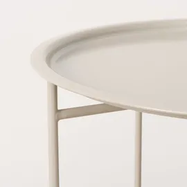 Boltze Tabletttisch/Beistelltisch aus Metall schlicht beige 46 cm von Boltze