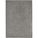 benuta Hochflor Teppich Swirls, Dunkelgrau, 80 x 150.0 x 2 cm