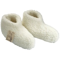 Licardo Wollartikel Bettschuh Wolle ecru Hausschuh (1 Paar) für warme Füße, kuschelig beige 42/43