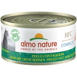 Almo Nature 6x70g Almo Nature HFC Complete Huhn mit grünen Bohnen Katzenfutter nass