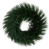 BigBuy Weihnachtskranz grün PVC 31 x 31 cm