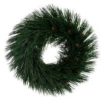 BigBuy Christmas Weihnachtskranz grün PVC 31 x 31 cm