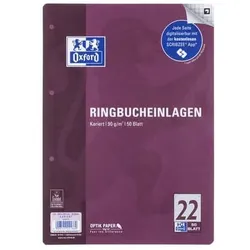 Ringbucheinlagen Optik Paper®, A4, Lin.22, liniert, 50 Blatt