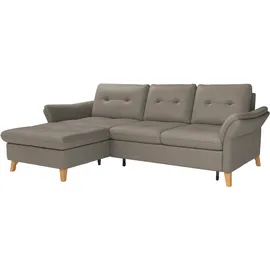sit&more Ecksofa SIT & MORE "Göteborg", grau (delphine), B:268cm H:90cm T:176cm, Sofas, Ecksofa, Sitztiefenverstellung und Federkern, wahlweise mit Bettfunktion
