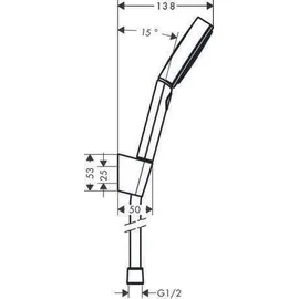 Hansgrohe Pulsify Select 105 3jet Relaxation Brauseschl. 1,25 m ma-sw