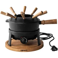 Boska Elektrisches Fondue-Set Pro - Für Fondues aller Art - 8 Personen - Stilvolles Gusseisen - Extralanges Kabel