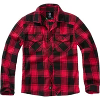 Brandit Textil Langarmhemd kariert Rot 122/128