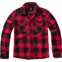 Brandit Textil Langarmhemd kariert Rot 122/128