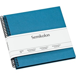 Semikolon, Fotoalbum, Fotoalbum 17 x 17 cm Blau, 20  schwarze Seiten (9 x 13 cm, 10 x 15 cm)