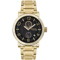 Breil BPM Herren Armbanduhr mit Armband aus Stahl, in der Farbe: Gold/Schwarz, Gehäusedurchmesser: 43 mm, EW0591