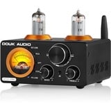 Douk Audio ST-01 PRO HiFi-Verstärker, 200W Mini Röhrenverstärker mit Bluetooth 5.0, VU-Messer, USB DAC Koaxialer/optischer Eingang (ST-01PRO)