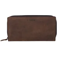 Dana Damen Geldbörse lang Leder Anti RFID NFC Vintage Portemonnaie im Querfor...