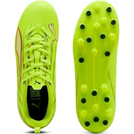Puma Ultra 6 Play MG Kinder Yellow Alert/Black/Silver/Glowing Red 32