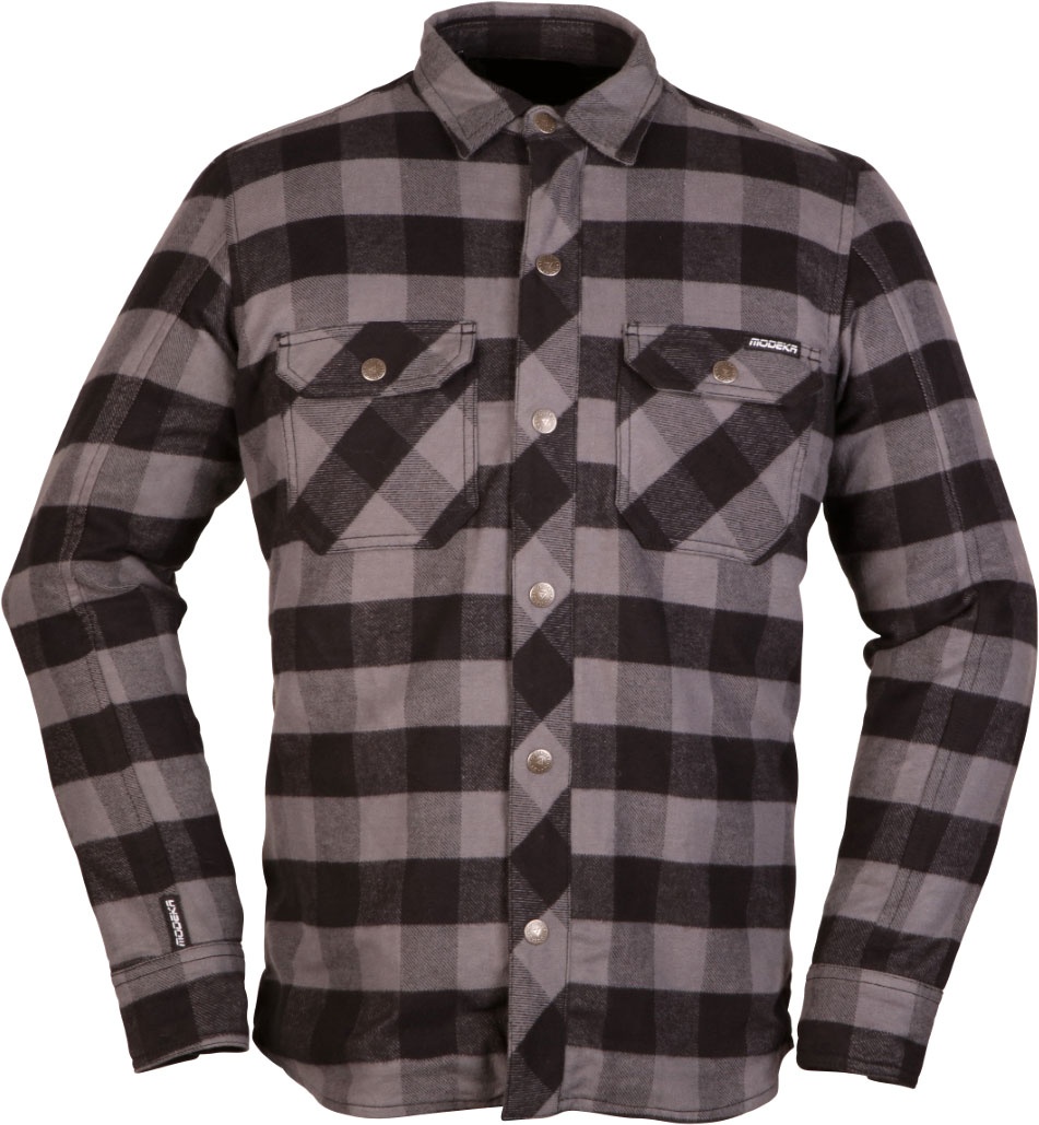 Modeka Nooner, veste/shirt - Gris/Noir - L