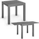 Juskys Laki Gartentisch 70 x 70 x 70 cm Anthrazit