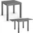 Juskys Laki Gartentisch 70 x 70 x 70 cm Anthrazit