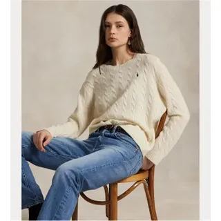 Polo Ralph Lauren für Damen. 211971865001 Pullover aus Wolle und Kaschmir weiß (XS), Lässig