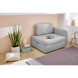 Jockenhöfer Gruppe Sessel Youngster, platzsparend, verwandelbar in ein Gästebett, Liegefläche 84x201 cm grau