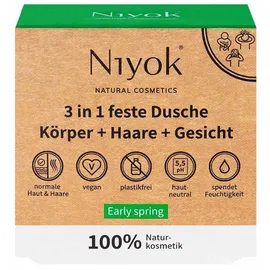 Niyok 3in1 Feste Dusche Körper + Haare + Gesicht 80 g