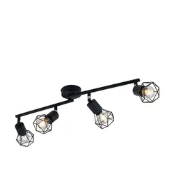 Deckenleuchte, schwarz, verstellbare Strahler, L 60 cm, XARA I