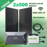 1000W balkonkraftwerk mit speicher & Anker solix solarbank e1600 solarspeicher & Hoymiles Wechselrichter 800W, balkonkraftwerk all in one komplettset