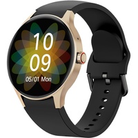 BingoFit Smartwatch Damen Herren mit Telefonfunktion,1,43'' AMOLED Touchscreen Fitnessuhr, Fitness Tracker mit Pulsuhr Schlafüberwachung Blutdruck SpO2,50+Sportmodi Schrittzähler Uhr für Damen Herren