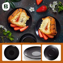 Bonvivre Dessertteller aus emailliertem Gusseisen Ø 15 cm - 2er Set | Kuchenteller Untersetzer Untertasse im asiatischen Stil