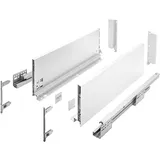 GTV Schubladenschienen AXIS PRO I Schubladenauszüge mit Vollauszug I Weiß I Belastbarkeit bis 40 kg I Push to Open Systeme I den Freien Zugang I Breite: 300 mm I Höhe: 168 mm