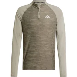 adidas Performance Gym+ 3-Streifen 1/4-Zip langarm Trainingsshirt Herren AEYE - slpeme L