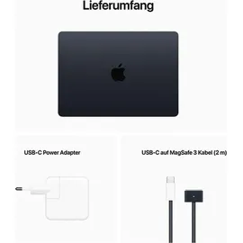 Apple MacBook Air M2 2022 13,6" 8 GB RAM 256 GB SSD 8-Core GPU Mitternacht