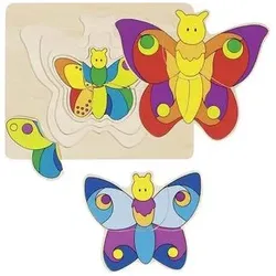 goki 57899 Schichtenpuzzle Schmetterling