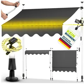 tillvex Klemmmarkise 400 cm grau