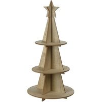 XXL Holz Weihnachts Pyramide - 60 cm - Deko Etagere Tannen Baum mit Stern Spitze