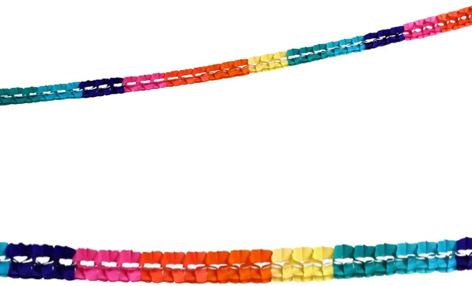 Papier-Girlande mutlicolor 2,7 m  x 8 cm,  2 Stk.