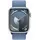 Apple Watch Series 9 GPS + Cellular 45 mm Aluminiumgehäuse silber, Sport Loop winterblau One Size