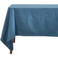 Homescapes Tischdecke himmelblau 100% Baumwolle 137 x 228 cm,