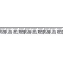 A.S. Création selbstklebende Bordüre Only Borders Borte 5,00 m x 0,05 m grau schwarz weiß Made in Germany 936461 93646-1