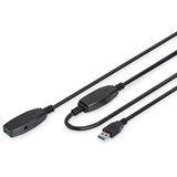 Digitus USB 3.0 aktives Verlängerungskabel 10m Typ-A St./Bu. schwarz DA-73105