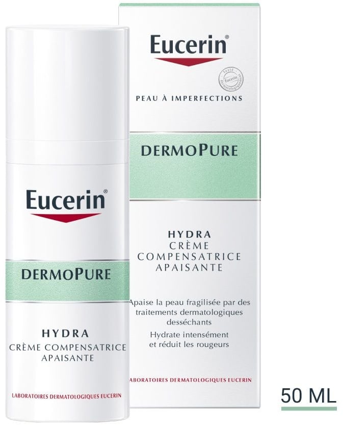 Eucerin DermoPure HYDRA Crème Compensatrice Apaisante Peaux À Tendance Acnéique 50 ml crème