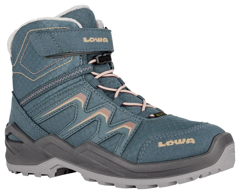 Lowa Winterschuhe Maddox Warm GTX Kid (wasserdicht) petrolblau/rose Kinder