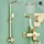 klarwerk LANA Duscharmatur Set mit Regendusche & Handbrause Gold 27271000