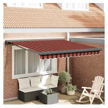 vidaXL Einziehbare Markise 350 x 250 cm orange und braun