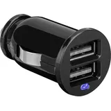 goobay Dual USB-Autoladegerät 12W 2,4A für KFZ Zigarettenanzünder Schwarz