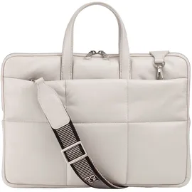 Dudu Togean Laptoptasche Leder 36 cm weiss