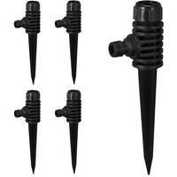 Relaxdays Sprühregner 5er Set 0,20 m schwarz