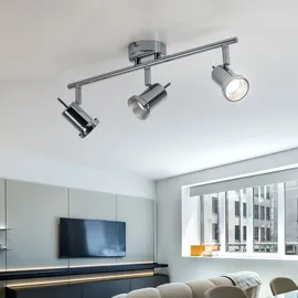 ETC Shop Deckenleuchte 3-flg. LED grau