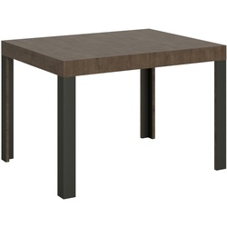 Ausziehbarer Tisch 70x110/194 cm Walnusslinie mit anthrazitfarbenem Gestell