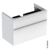 Geberit Waschtischunterschrank 2 Schubladen 88,4 x 61,7 x 47 cm Weiß Hochglanz